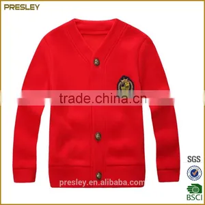 Presley Oem High Quality Sweater Cardigan Children Plain Knited Sweater School Cardigan thumbnail-1