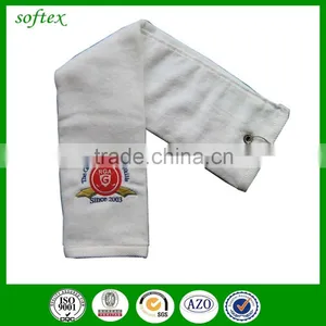 40x60cm 140g Age Group 100% Cotton Custom White Golf Towel With Embroidery thumbnail-1