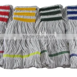 G012 Cut End Bleach White Blended Cotton Mop Manufacturer. thumbnail-1