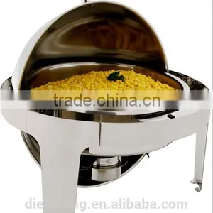 Electric Built-in Round Roll Top Chafing Dish,Stainless Steel Food Warmer Chafing Dish thumbnail-1