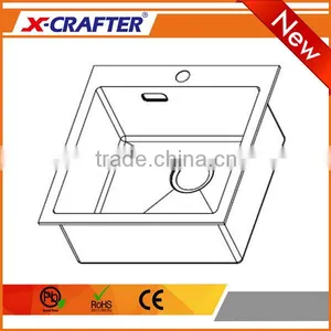 Pro CNC Welding Process Overmount Fancy Single Bowl Kitchen Sink thumbnail-3