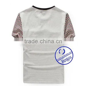 Custom Fashion Design Cotton Yarn Dyed Mens t- Shirt Wholesale China thumbnail-2