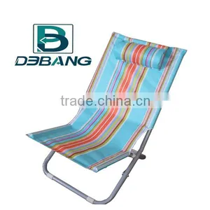 Canvas Folding Beach Chair With Pillow thumbnail-1