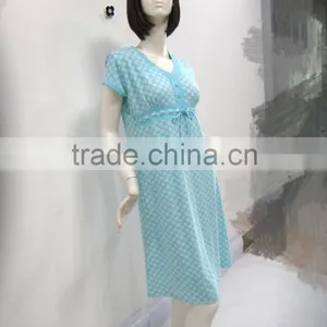 Pure and Fresh and Sweet Bowknot Nightgown Women thumbnail-3