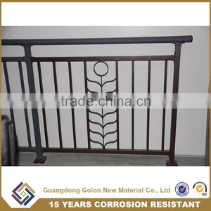 Ornamental Elegant Wrought Iron Galvanized Balcony Railing With Different Kind of Pattern thumbnail-5