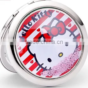Winho Red Corals Design Pocket Mirror With Crystal Cover thumbnail-1