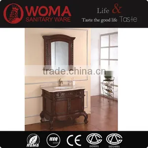 Bathroom Floor Cabinet Wash Basin Malaysia Oak Wood Bathroom Furniture No.3090 thumbnail-1