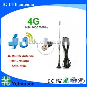 9dbi 4G LTE Antenna Huawei 3g 4g Lte Aerial 698-960/1700-2700Mhz With Magnetic Base CRC9 /TS9/SMA thumbnail-3