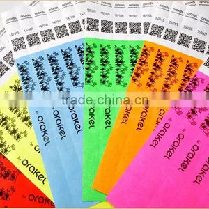 Self Adhesive Door Entry Tyvek Paper Wristbands Bracelets Quality Choice thumbnail-5