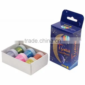 Gouache, Poster Paint, Poster Color 6 Colors, With Glitter, 60 ml thumbnail-1