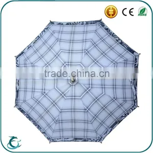 China Umbrella Factory J Handle Wooden Straight Umbrella With Windproof thumbnail-3