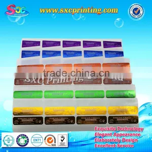 2015 Custom PE PET Plastic Self Adhesive Label With Printing For Toiletries thumbnail-2