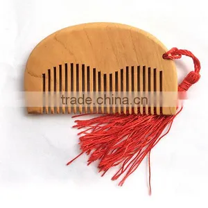Natural Wide Tooth Wood No-static Massage Hair Comb Free Shipping Wholesale thumbnail-3
