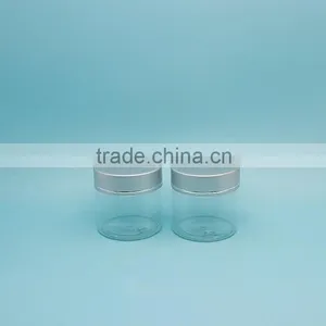 High Quality Small Plastic Jar With Aluminum Cap, 60ml 2oz Plastic Jar With Metal Cap thumbnail-3
