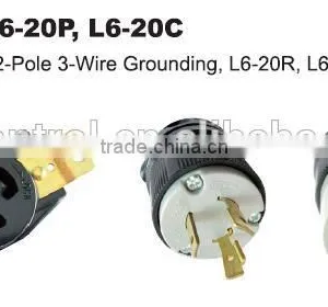 UL Listed Locking Devices 20AMP 250V 2-pole 3-wire Grounding L6-20R L6-20P L6-20C thumbnail-4