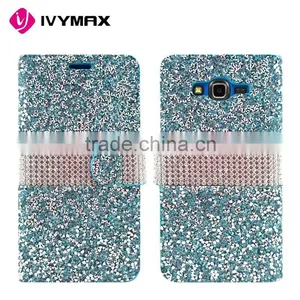 2016 Fashion Colorful Diamond Cell Phone Case for Samsung J7 PU Flip Cover thumbnail-1