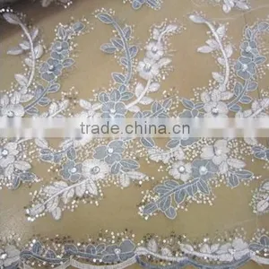 Embroidery Fabric or Beaded Faric,lace Fabric thumbnail-2