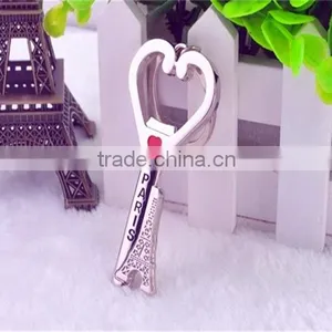 Eiffel Tower Bottle Opener Keychain Eiffel Heart Bottle Opener Keychain Novelty Items Wedding Gift thumbnail-4