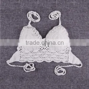Handmade Crochet Hollow Bikini Top thumbnail-5