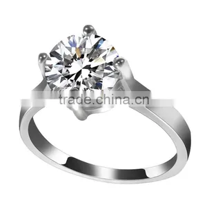 Simple Ring Design Single Prong Setting Zircon Finger Ring Small Elegant Rings For Women thumbnail-1