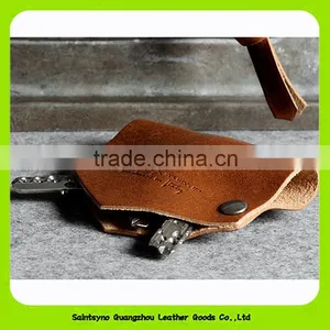 15616 Customized LOGO Promotional Gift Leather Key Ring Holder Wallets Man thumbnail-1