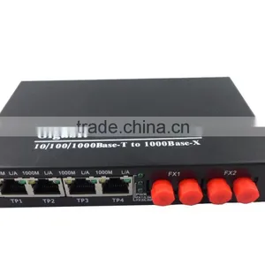 Gigabit Ethernet ST 10/100/1000M Fiber Optic Media Converter,4 Port Fiber Optic Media Converter ,ftth Optical Receiver thumbnail-2