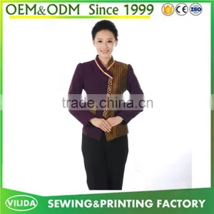 Customized High Quality Hotel Uniform for Waiter and Waitress From Guangzhou Factory thumbnail-6