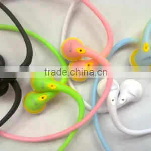 Color Silicone Beautiful Neck Hang Earphones for Girls thumbnail-3