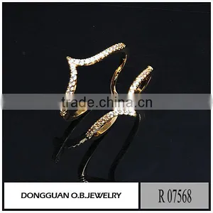 Wholesale Pure Gold Jewelry Bezel Cups Ring Export Artificial Jewelry Ring thumbnail-5