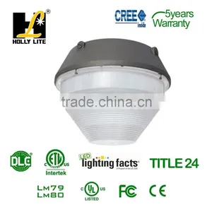 High Quality 60w ETL DLC Gas Station LED Round Canopy Lights LED Parking Lot Canopy Fuel Pump Garage With 5 Years Warranty thumbnail-1
