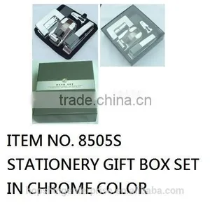 4 Pcs Chrome Plated Stationery Set thumbnail-1