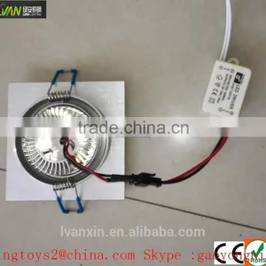 Aluminium IP55 3w Square Recessed Led Ceiling Light for Store Shop thumbnail-4