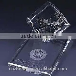 Customized Clear Crystal Cube thumbnail-1