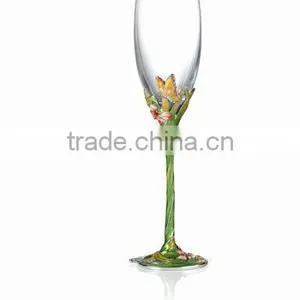 RORO Chanson Orchid Enamel Crystal Glass Wine Glass Champagne Glass thumbnail-1