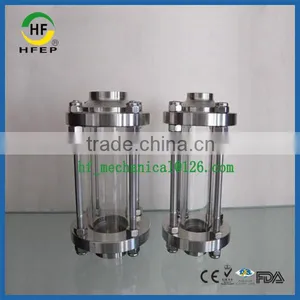 HF6A005 DN100 4 Inch Sanitary Stainless Steel Weld Glass Tube Sight Glass thumbnail-1