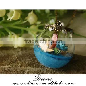 Hot Christmas Gift Jewelry Charms Glass Ball Necklace Pendant , Glass Bottle Necklace Pendant thumbnail-1