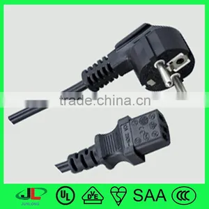 3 Pin EU Plug, French Standard Power Cord Electrical Plug VDE Extension Cord thumbnail-1