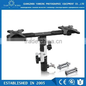 Full-function Adjustable Flash Shoe Umbrella Holder Socket U-II Shape Mounting Light Stand Bracket thumbnail-1