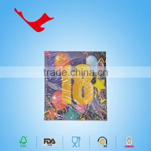 40*40cm,1/4 Folded Printed Tissue Paper Napkin Towel for Brithday Day Party thumbnail-4