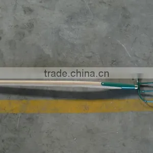 Forged Garden Fork With Long Ash Wood Handle. thumbnail-1