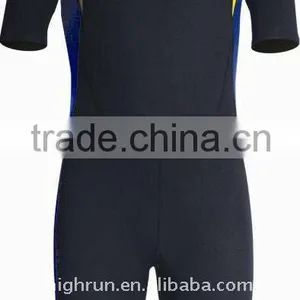 Men's Neoprene Black and Yellow Colour Shorty Surfing Suit, Diving Suit thumbnail-1