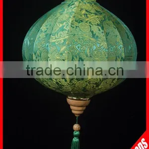 Latest Design High Quality Fabric Blue Round Lantern Wholesale thumbnail-3