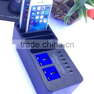 Multi-Functional Smart Digital Power Charger With 6 Ports For IPhone 6s IPad Air Mini Samsung Smartphone Tablet Laptop thumbnail-6
