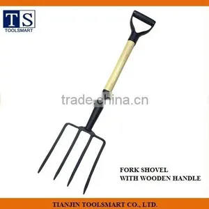 GARDEN TOOL FORK SHOVEL WITH WOODEN HANDLE thumbnail-2