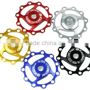 Kactus Cycling MTB Guide Roller Wheel Rear Derailleur Pulley Alluminum Alloy CNC 11T for SHIMANO SRAM thumbnail-2