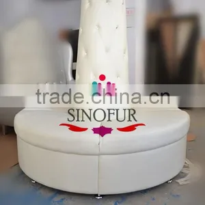 Made From SinoFur Best Sale Loveseat White Wedding Sofa Furniture thumbnail-3
