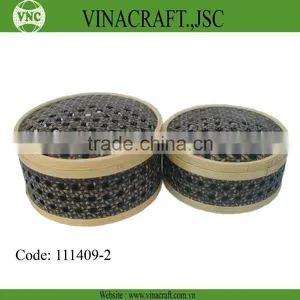 Decorative Bamboo Box Set of 2 thumbnail-1