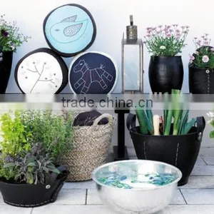 Recycled Tire Basket Rubber Bucket Rubber Storage Basket thumbnail-1