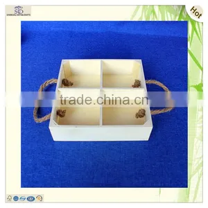 Hotel Restaurant Unfinished Mini Euro Square Wooden Pallet Tray thumbnail-1