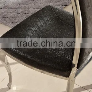 TH382 Modern Black Leather Dining Room Table Sets thumbnail-5